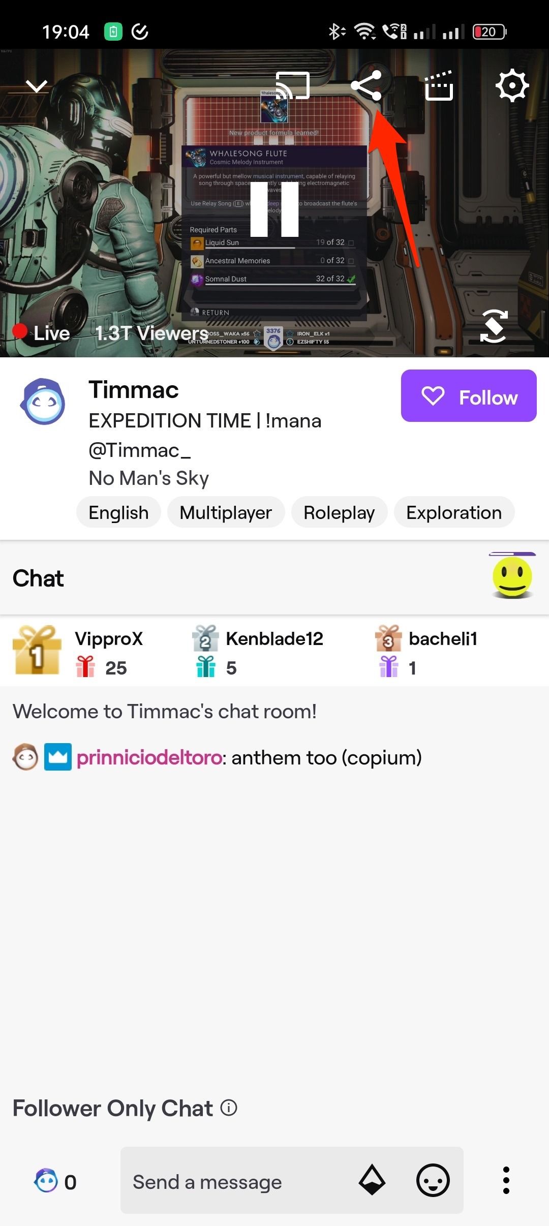 Host someone on Twitch phone screenshots 4