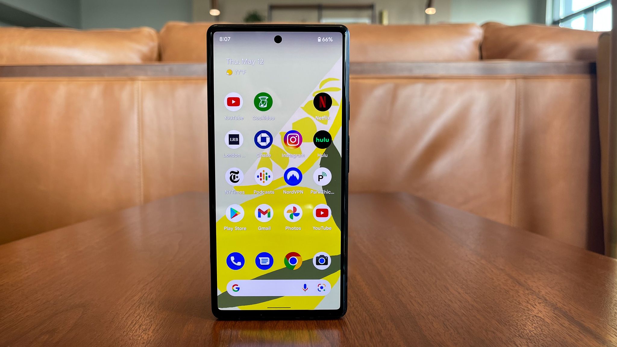 Google Pixel 6 with display illimunated
