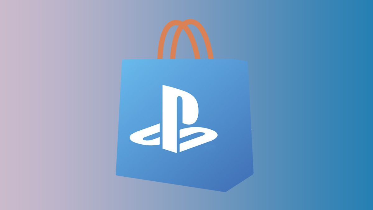 Ilustrasi dengan tas PlayStation Store