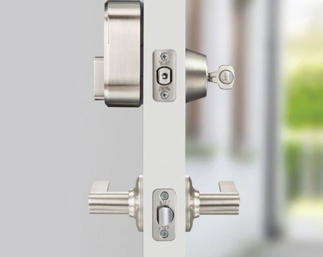 A representation of the August Smart Deadbolt with Wi-Fi, August Home's latest smart home product.