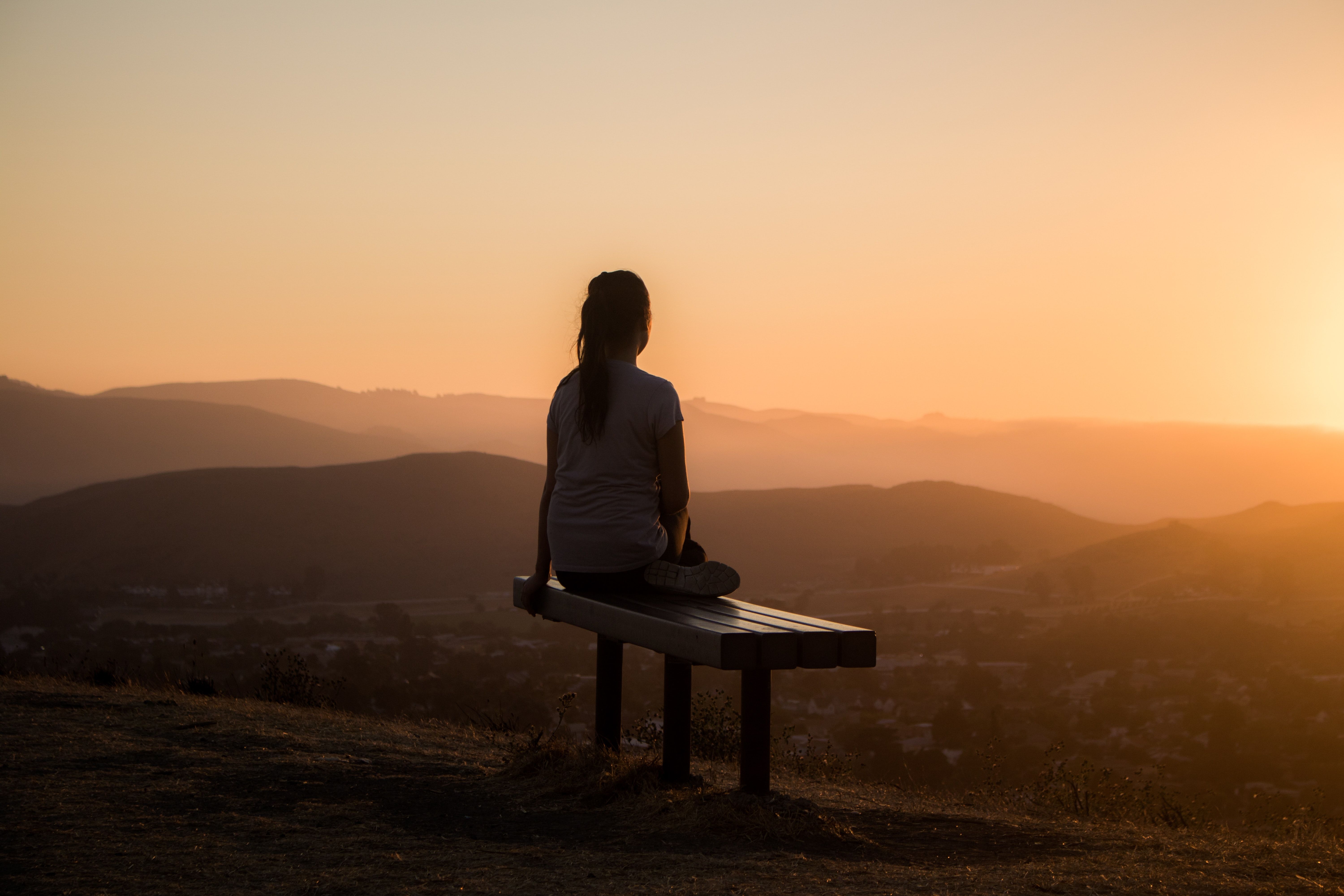 Woman Looking at Landscape