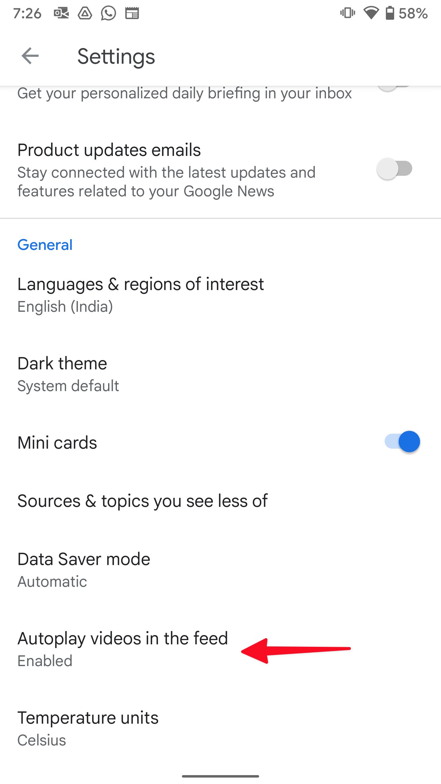 open autoplay videos in google news