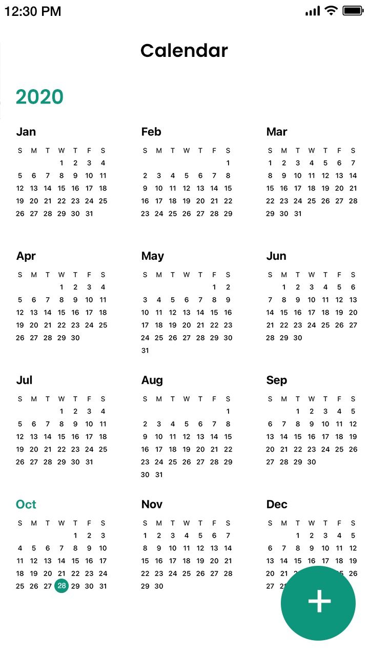 calendar app year view