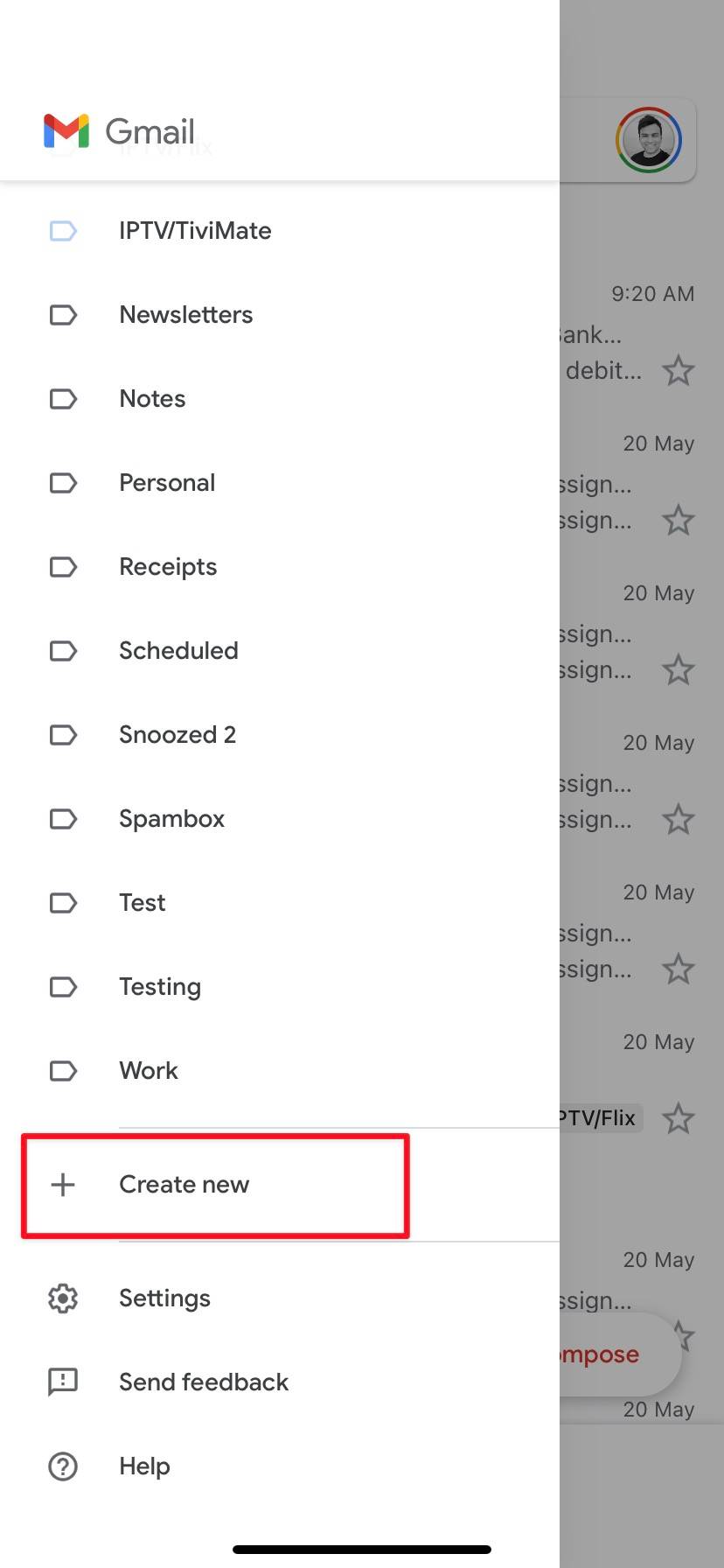 How to create folders in Gmail