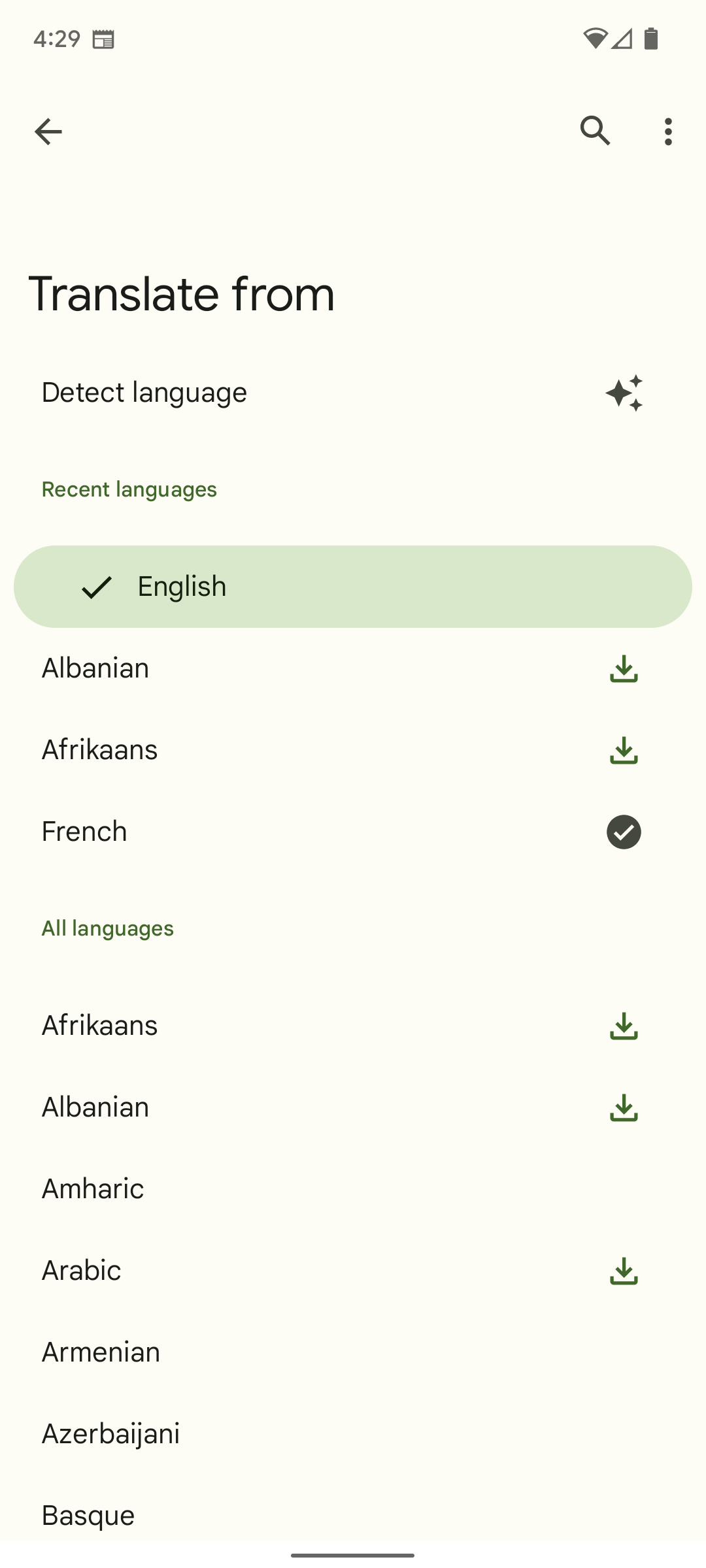 google-translate-phrase-language-selector