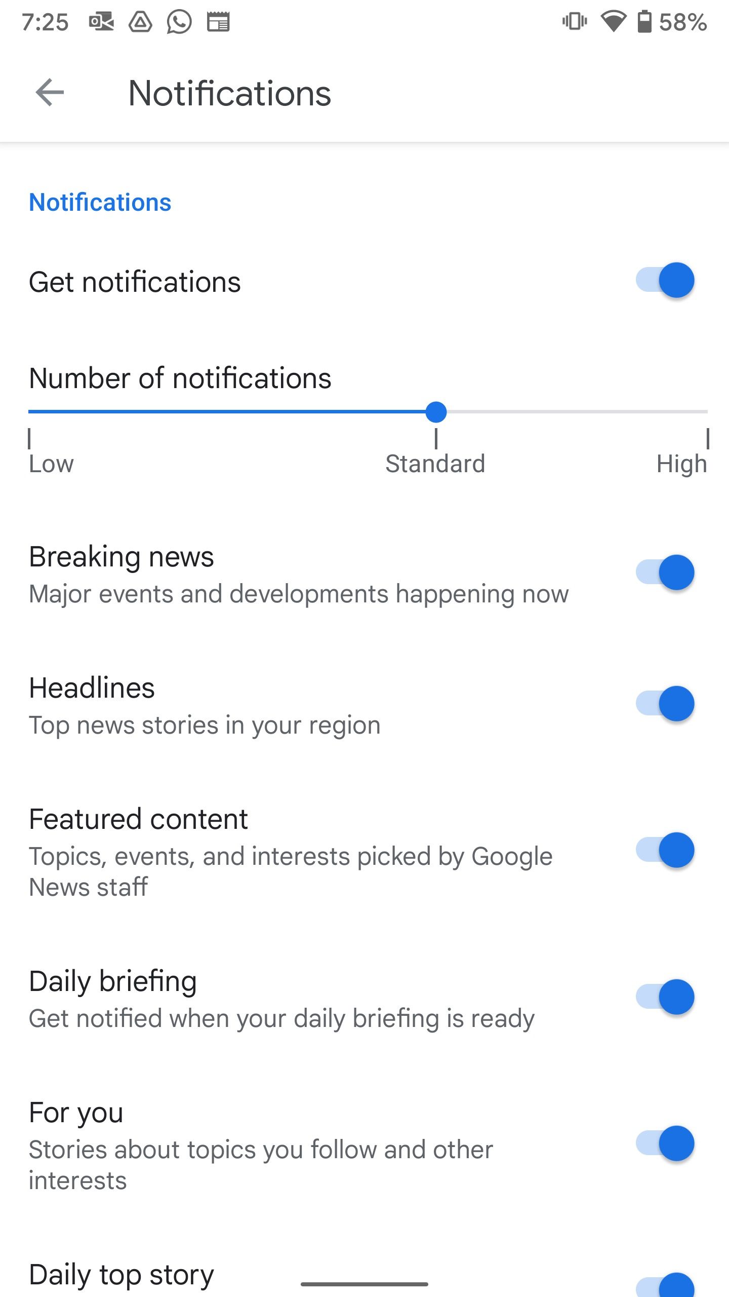tweak google news notifications