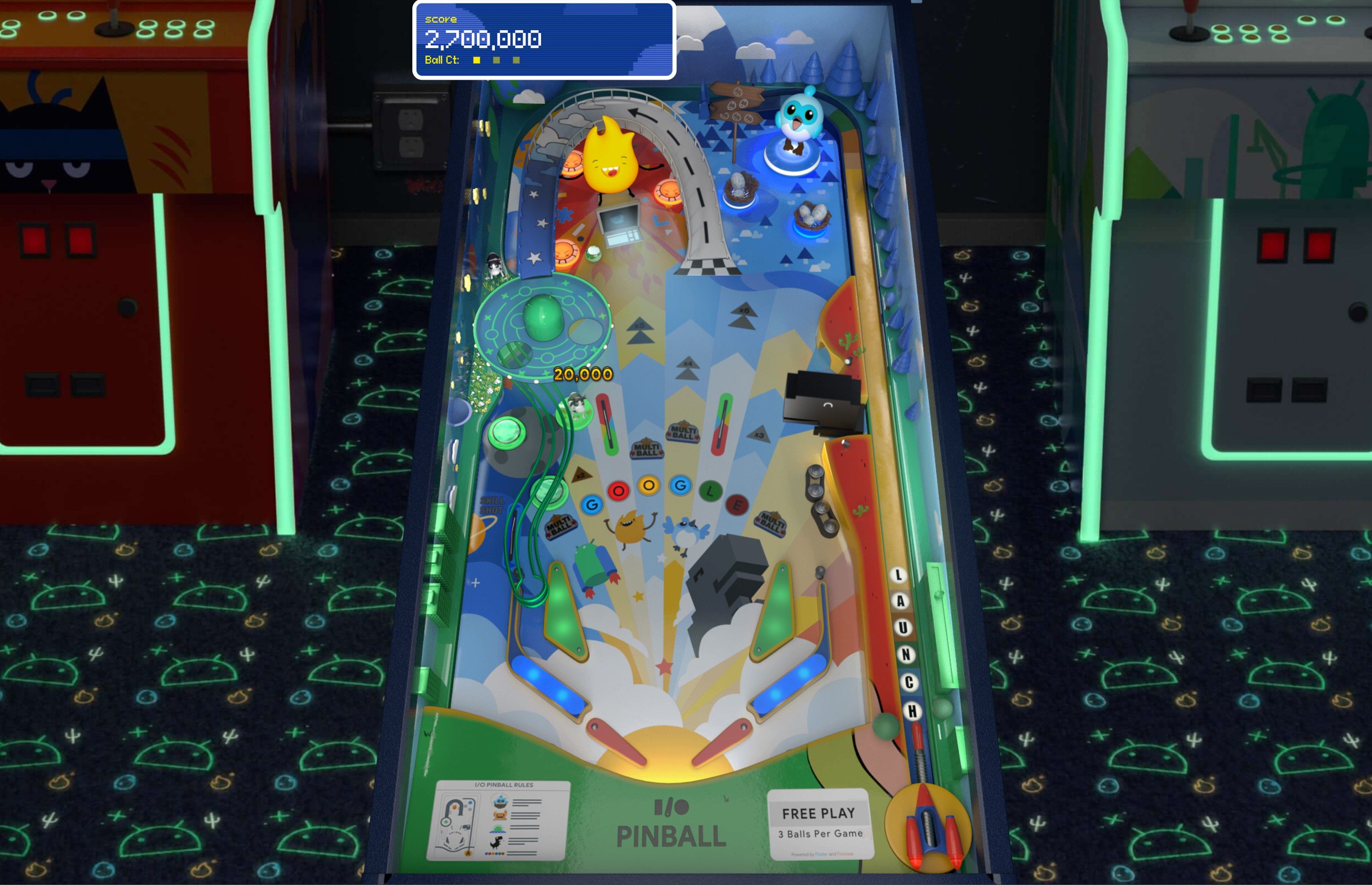 Kill some time waiting for Google I/O to start with its official pinball  game