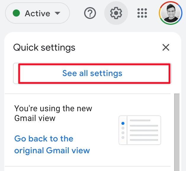 Buka Gmail semua pengaturan