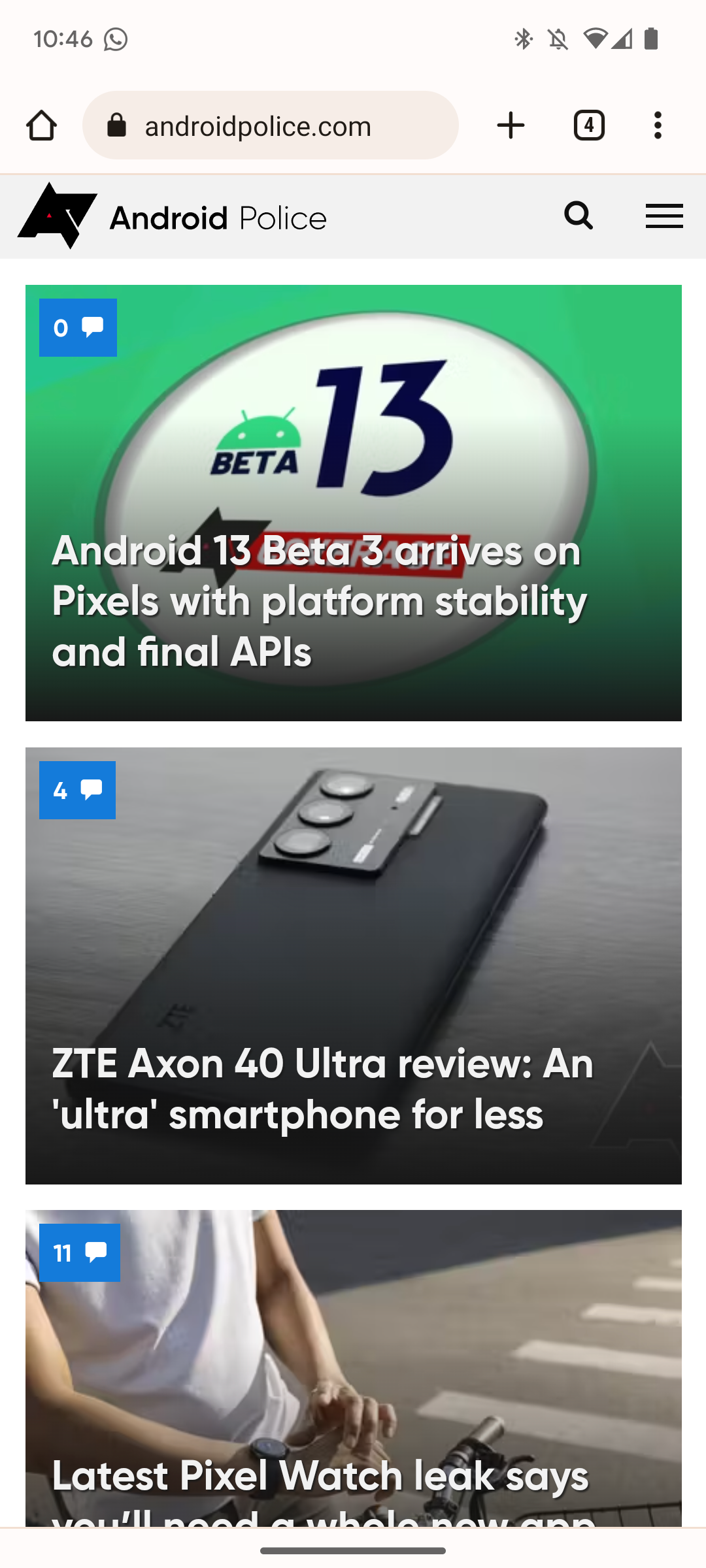 Android 13 Beta 3 navigation bar chrome