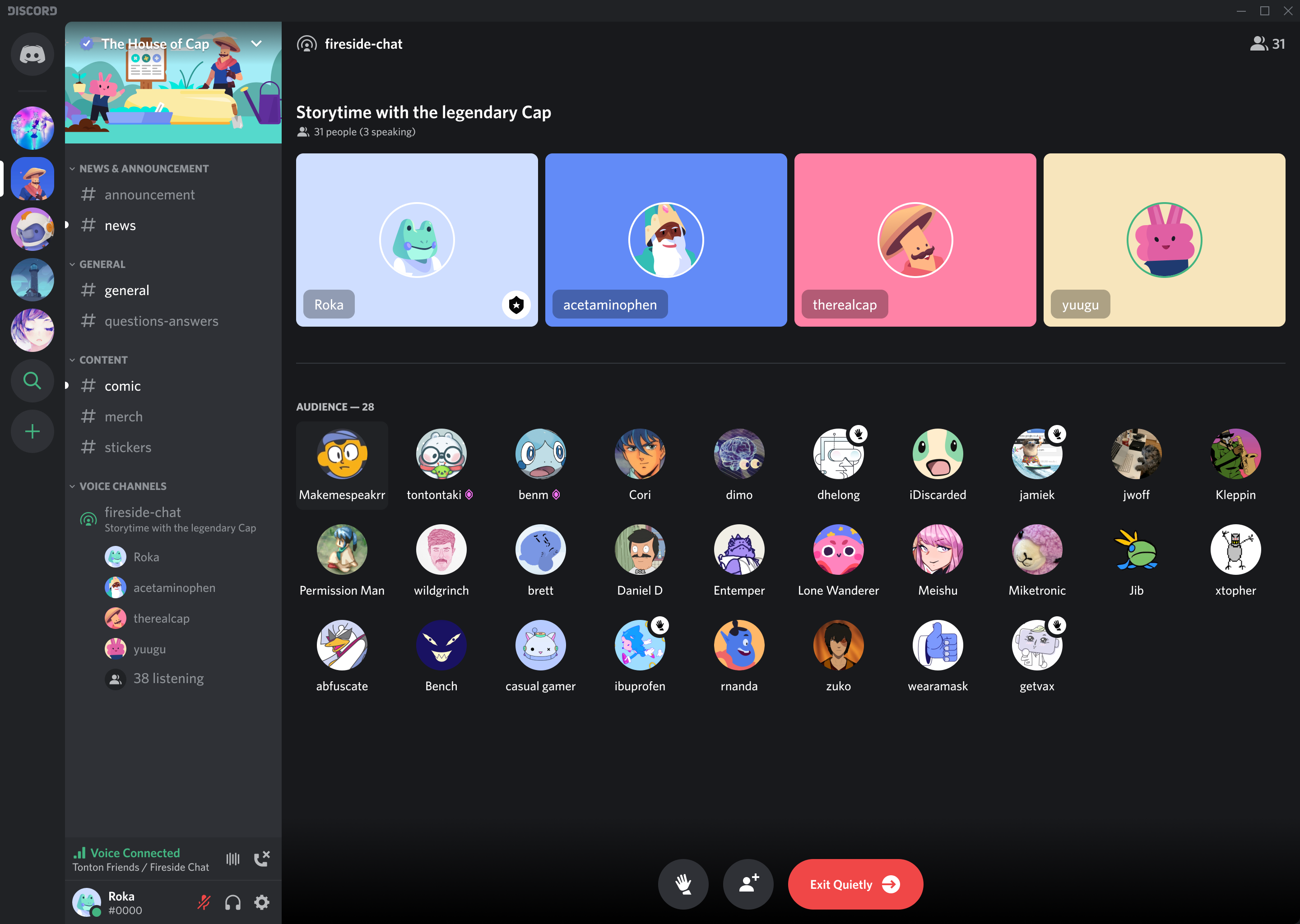 actively chat in your discord server along with others