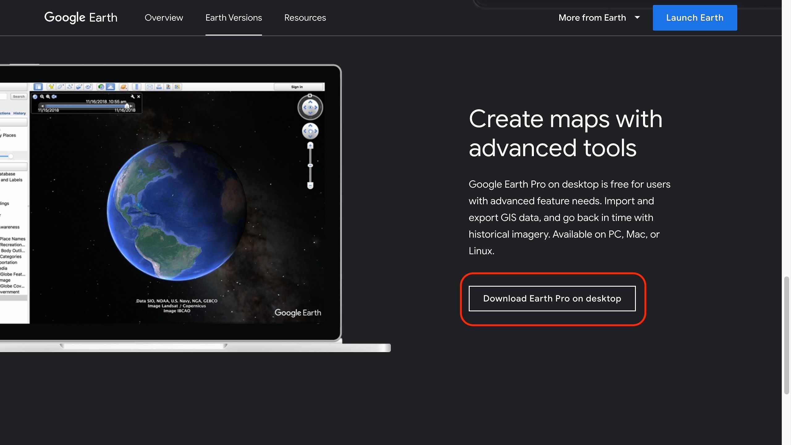 Google Earth How to go back in time