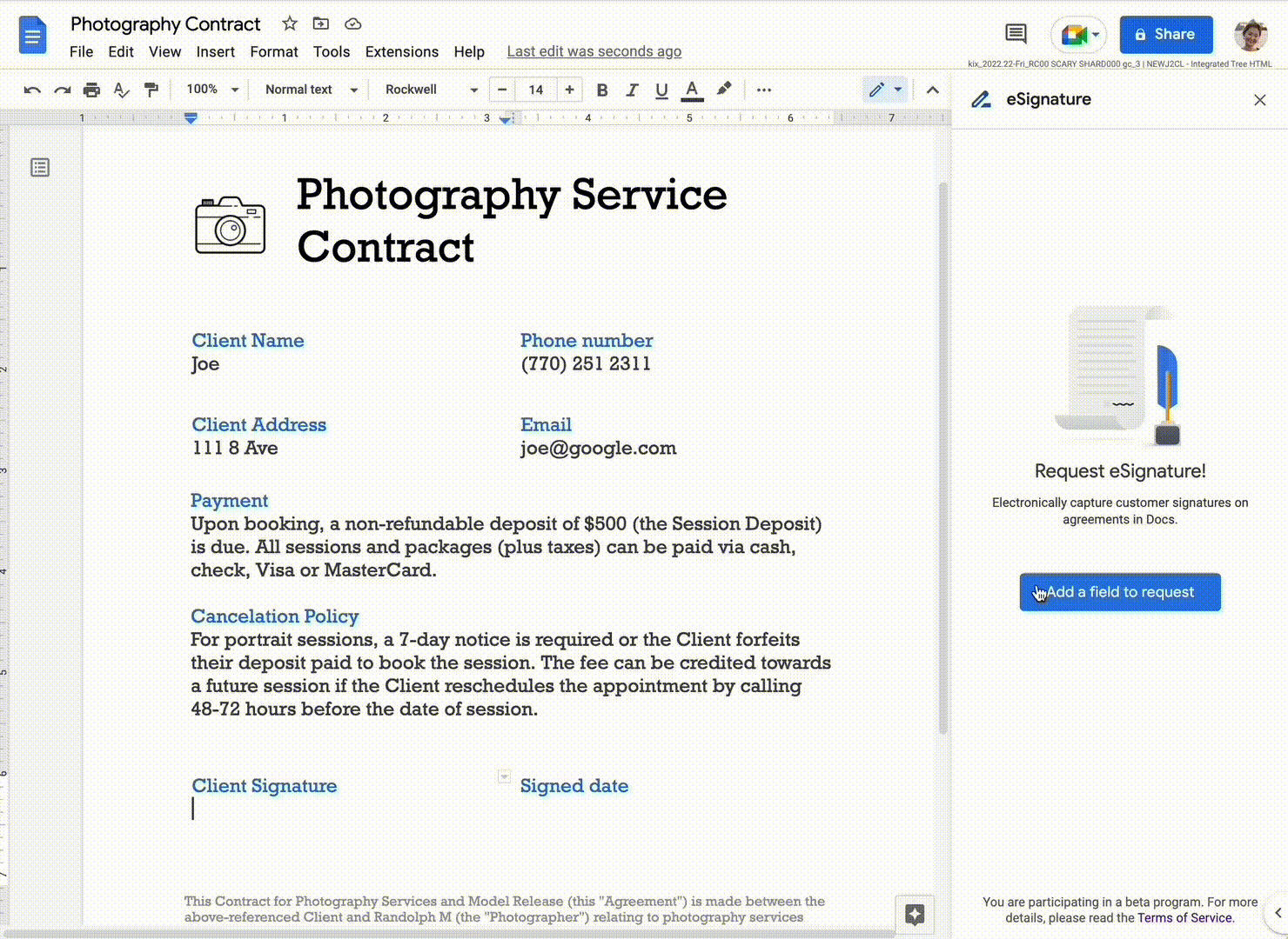 Google Docs is getting native eSignature support for Workspace Individual
