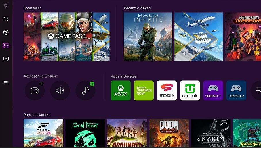 Play games on your Samsung TV with Gaming Hub