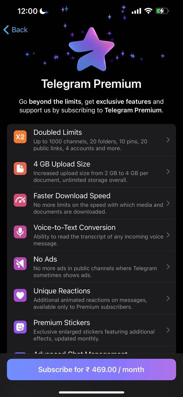 telegram premium free for android