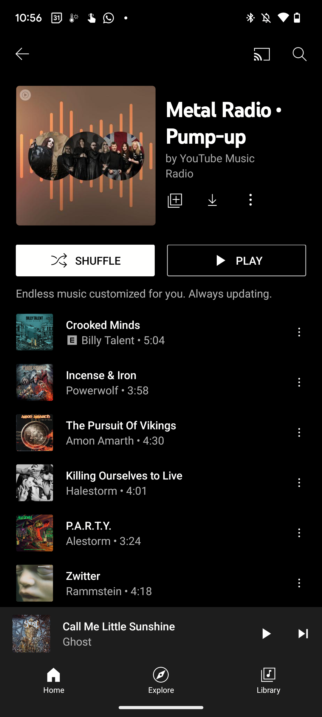 YouTube Music recommended radios 2