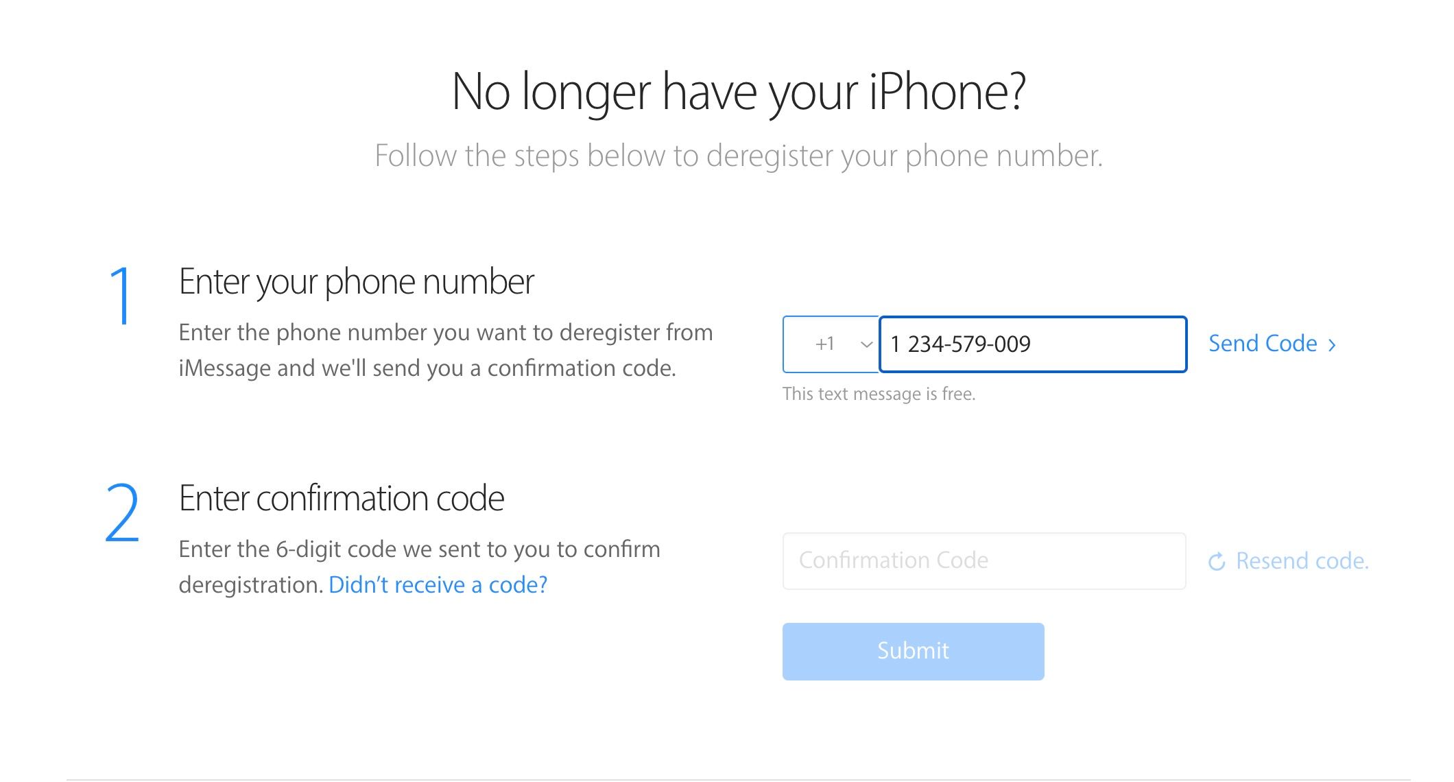 Disable iMessage from Apple's Site