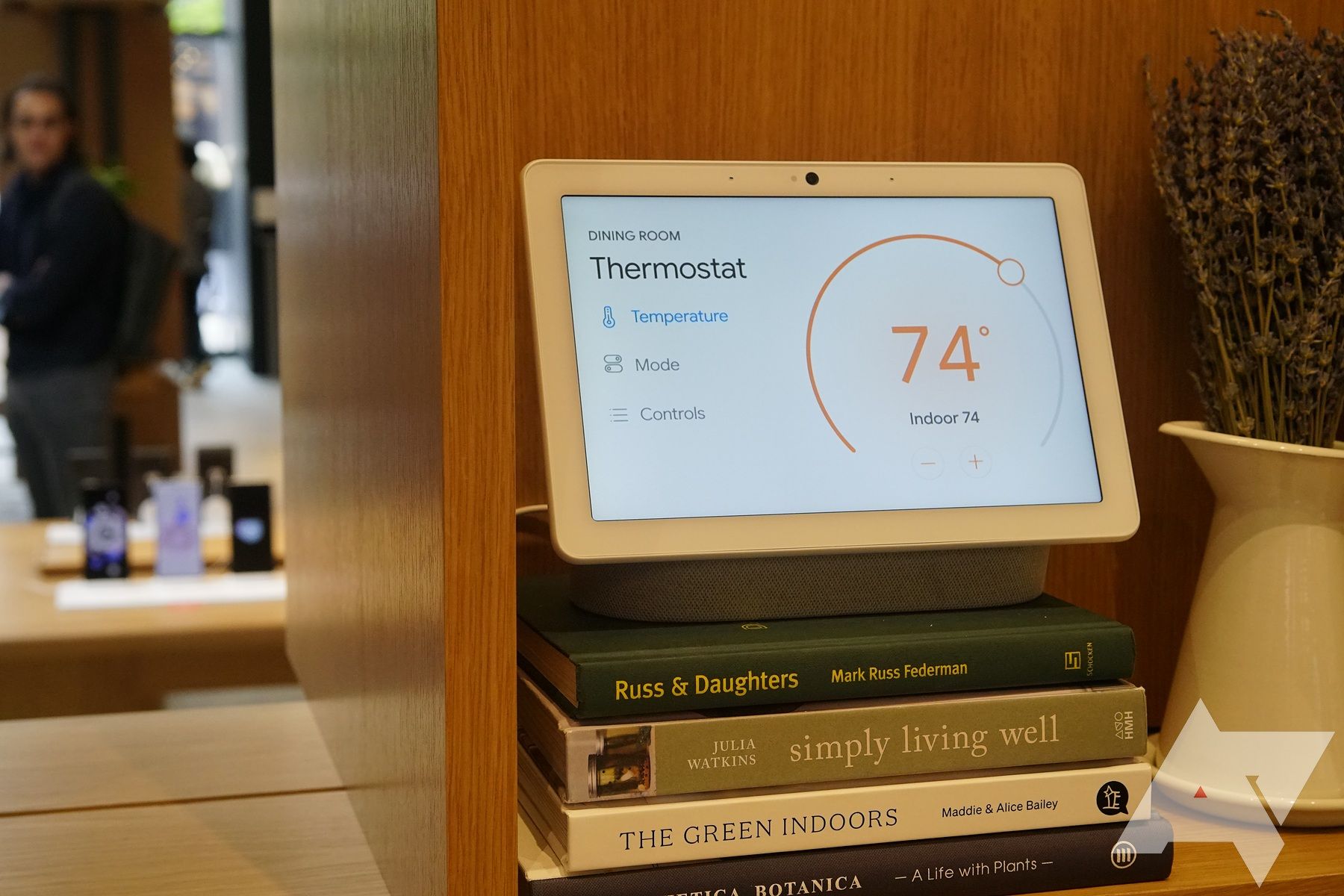 A Google Nest Hub Max on display in a Google Store