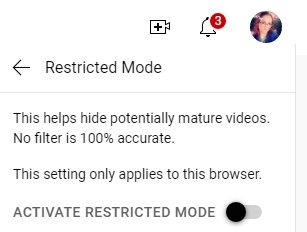 Activate Restricted Mode