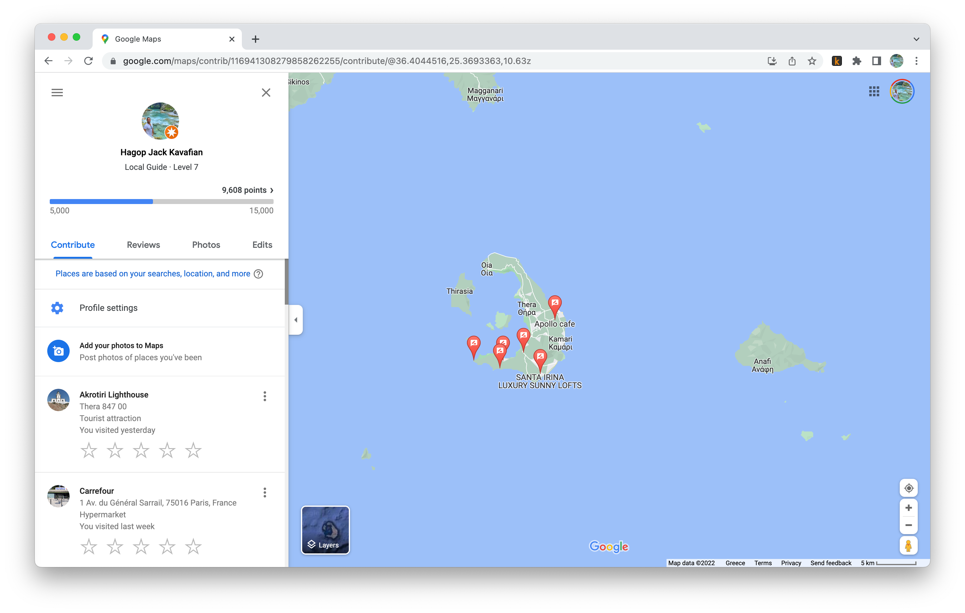 Cuplikan layar antarmuka Google Maps di browser web saat memberikan ulasan