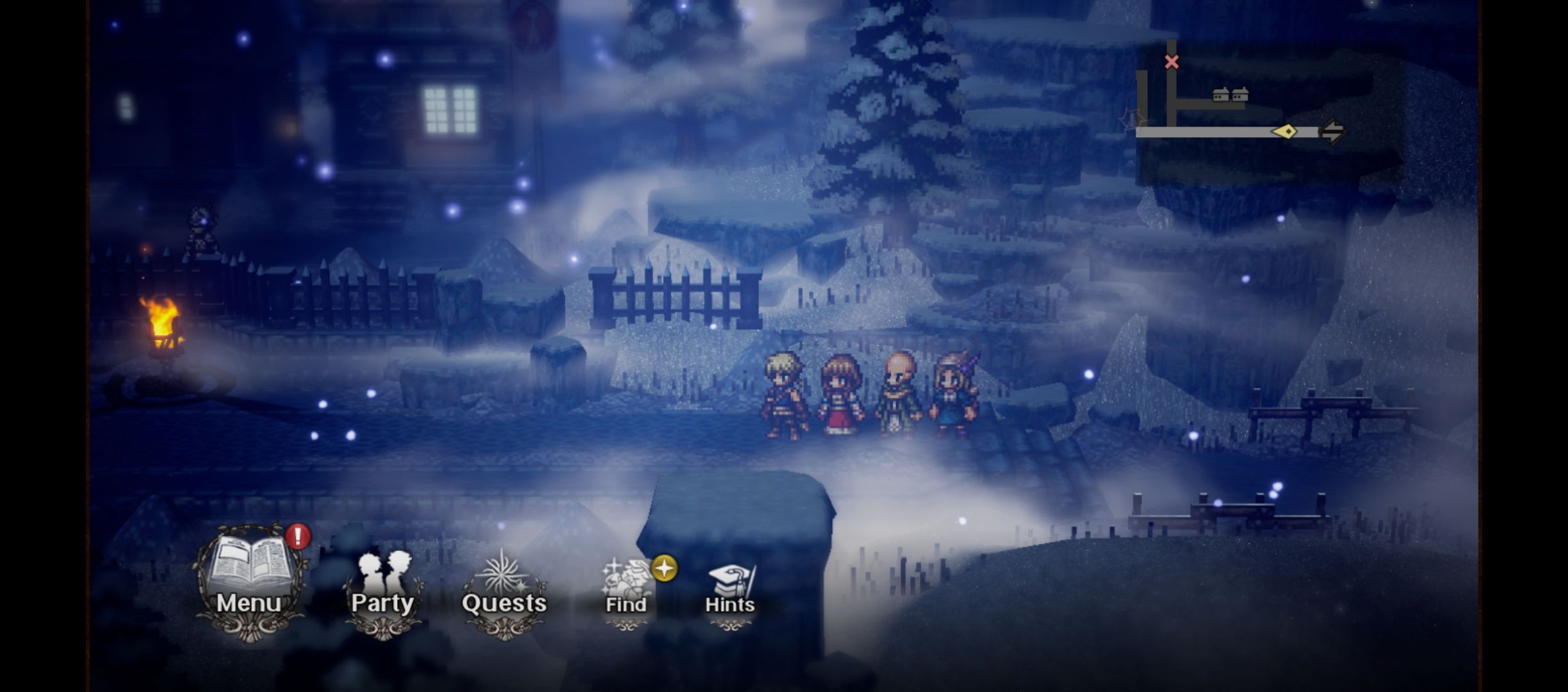 Octopath pillarboxed