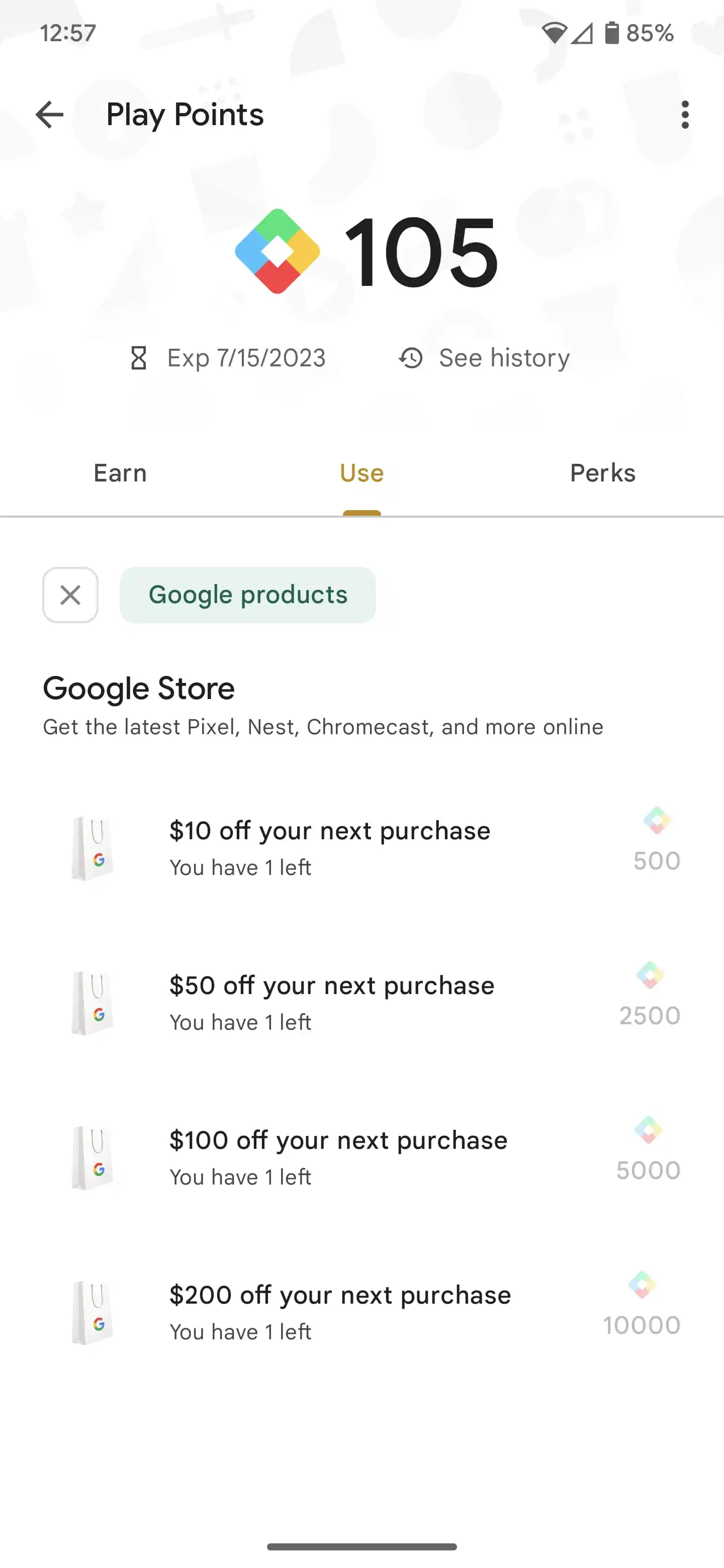 Play points Google Store screenshots (3)