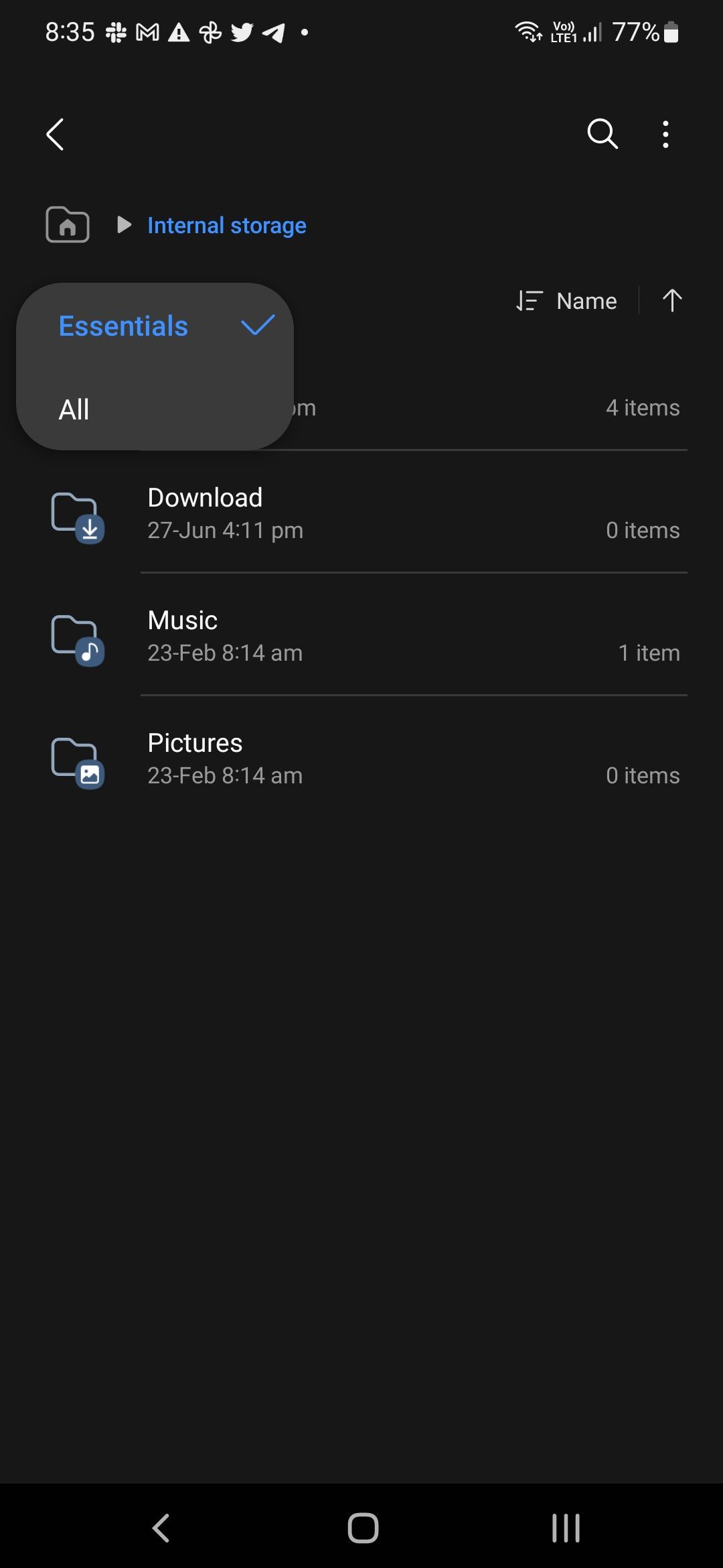 Samsung My Files Essentials folder-1