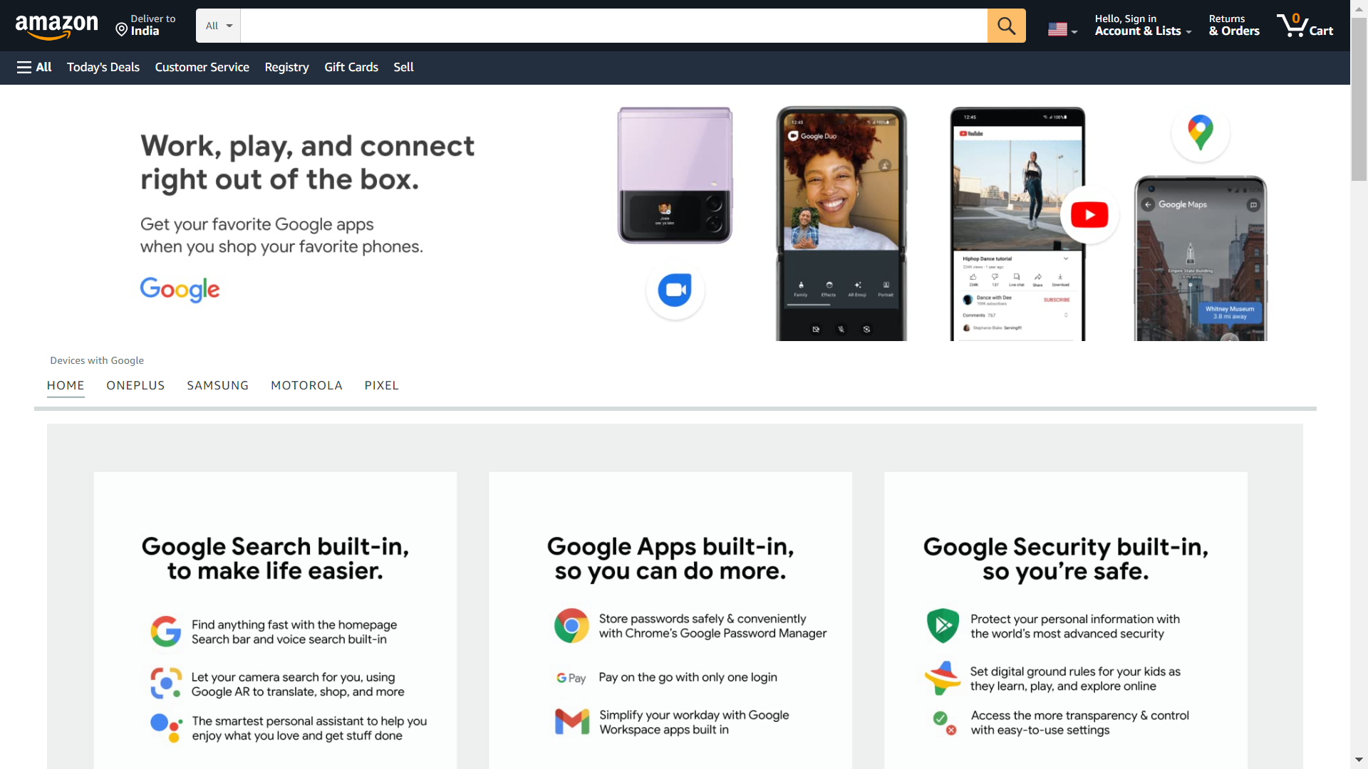 Google has a new home on Amazon and doesn't want to talk about Android