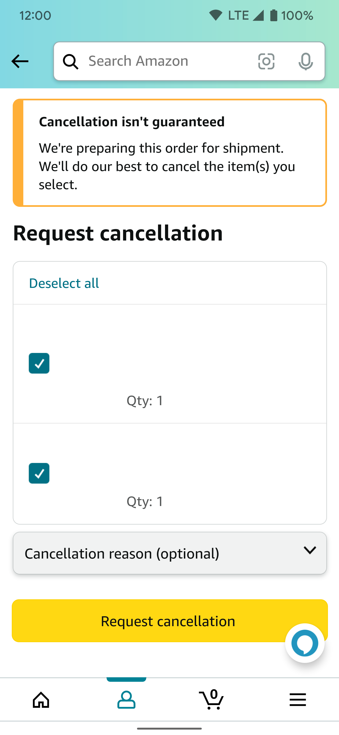 Cancel Amazon Order App 3 