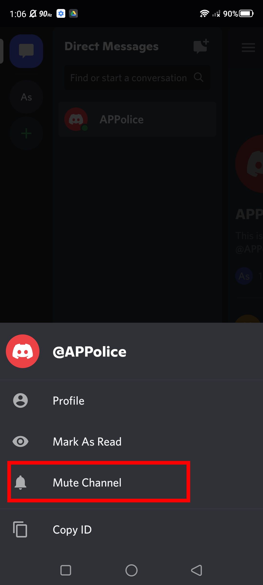 How to mute a user on Discord
