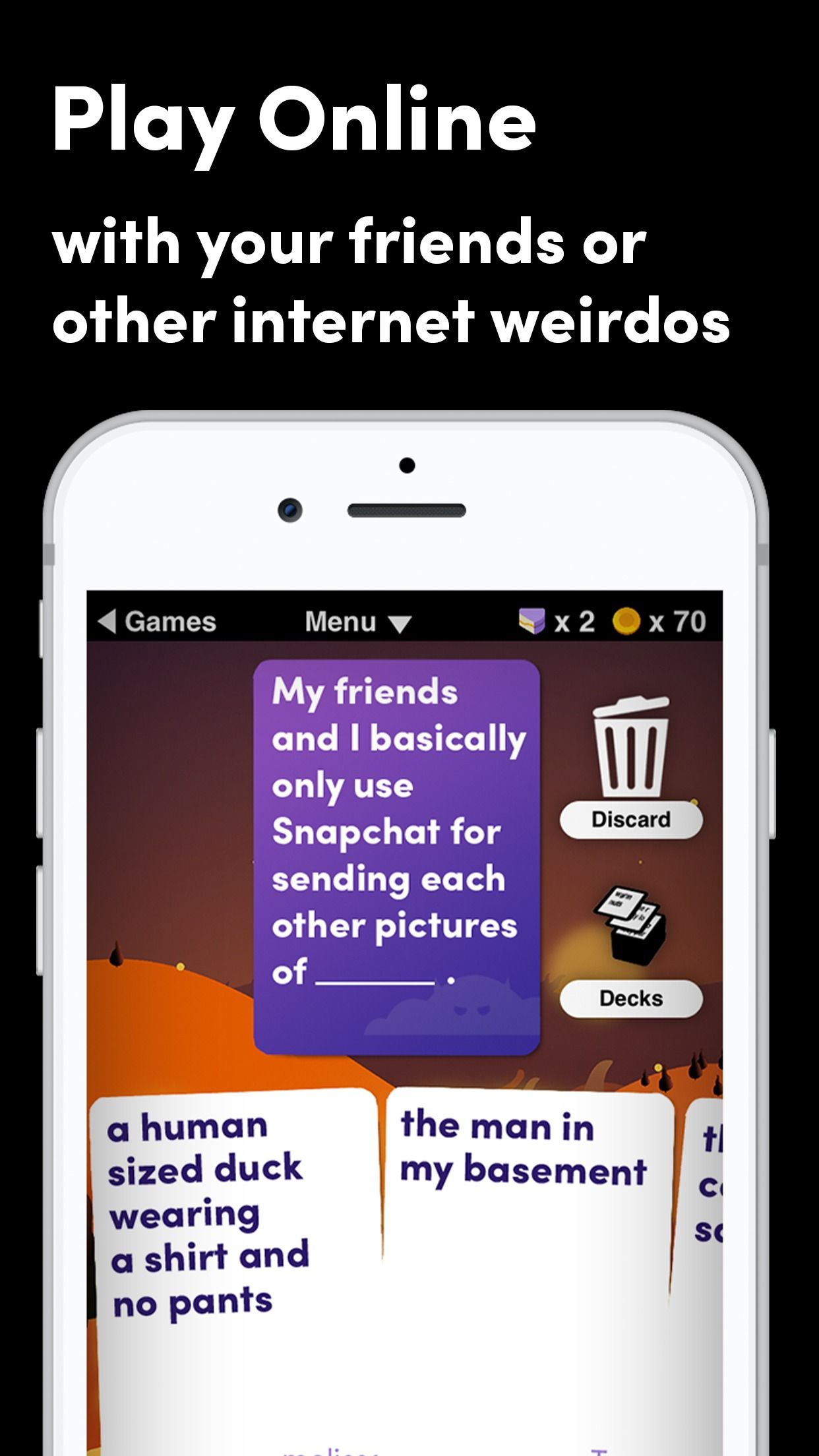 image of a phone showing evil apples gameplay