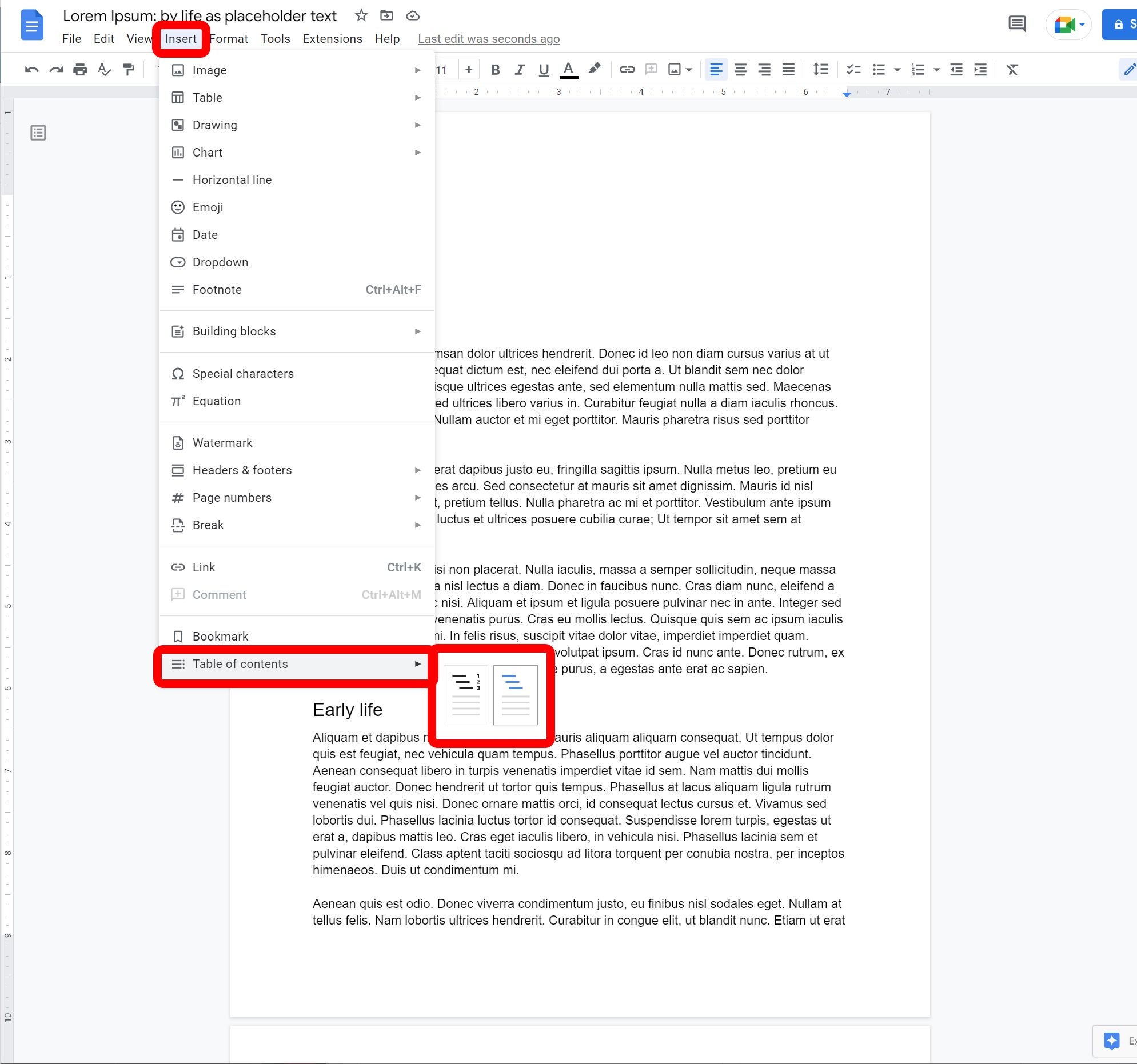How to create a table of contents in Google Docs - Blog - Creative ...
