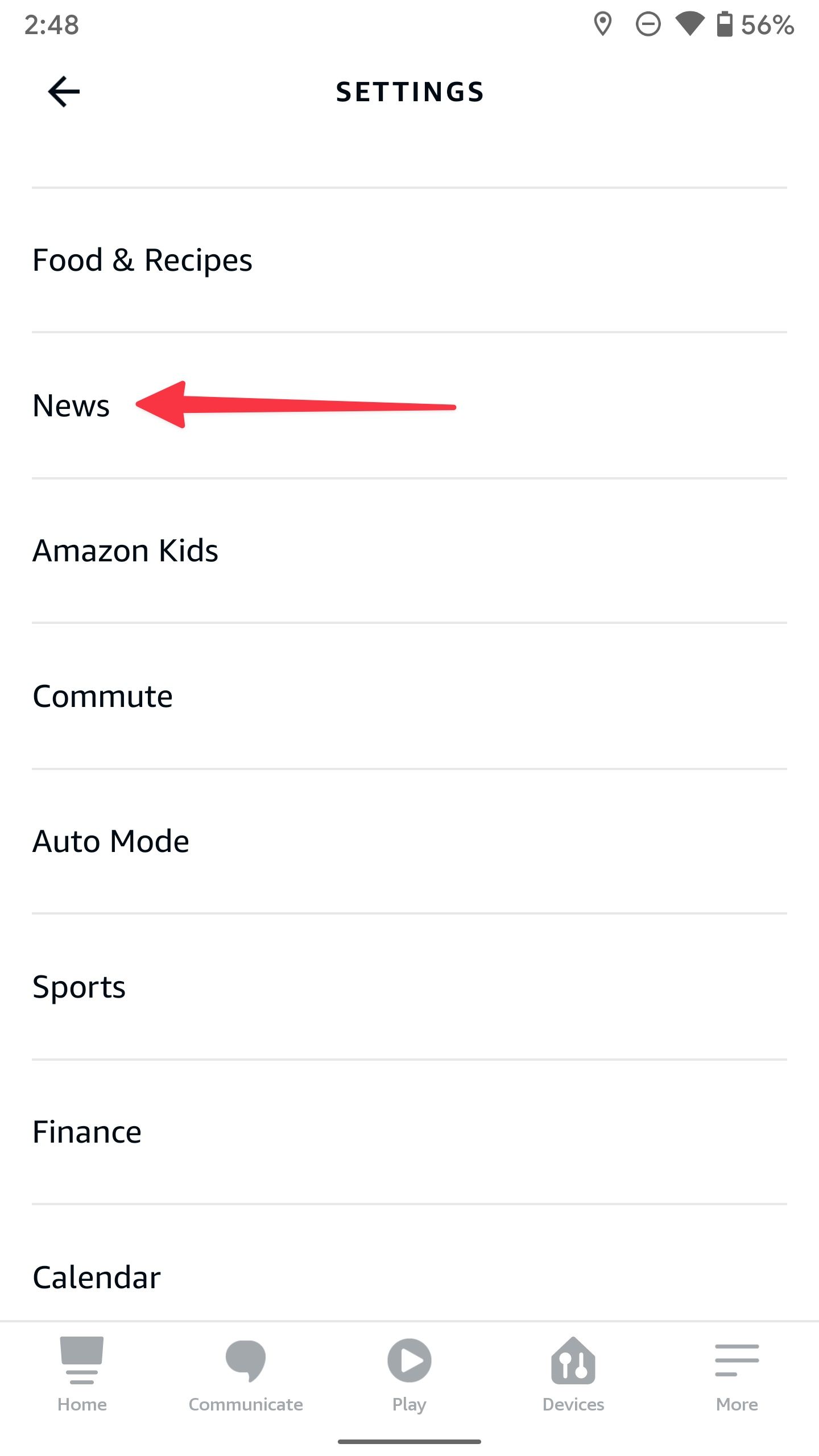 pilih berita di alexa mobile