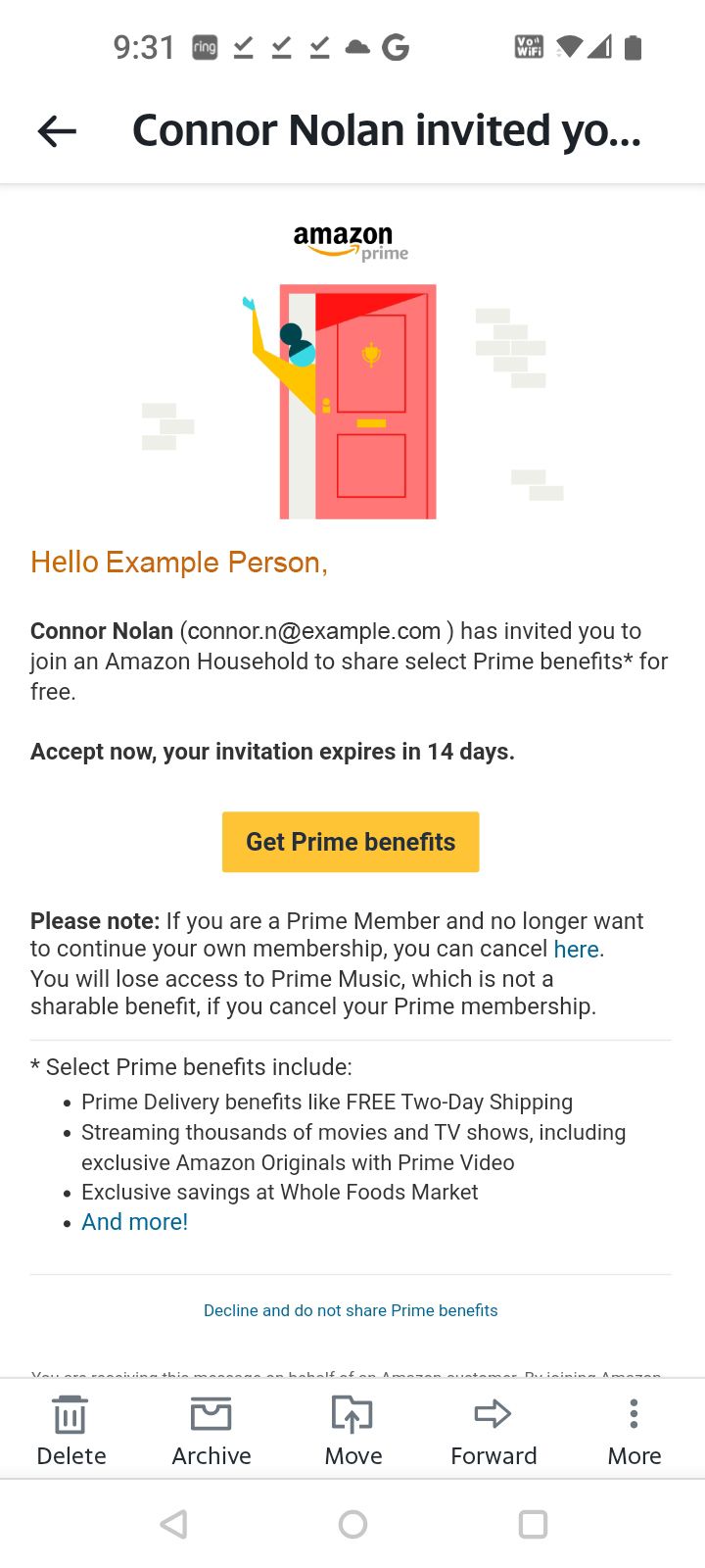 Yes, you can share your Amazon Prime account Here's how