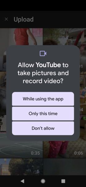 Select how much access to your hardware you want to give YouTube