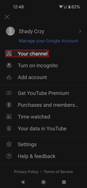 select Your channel