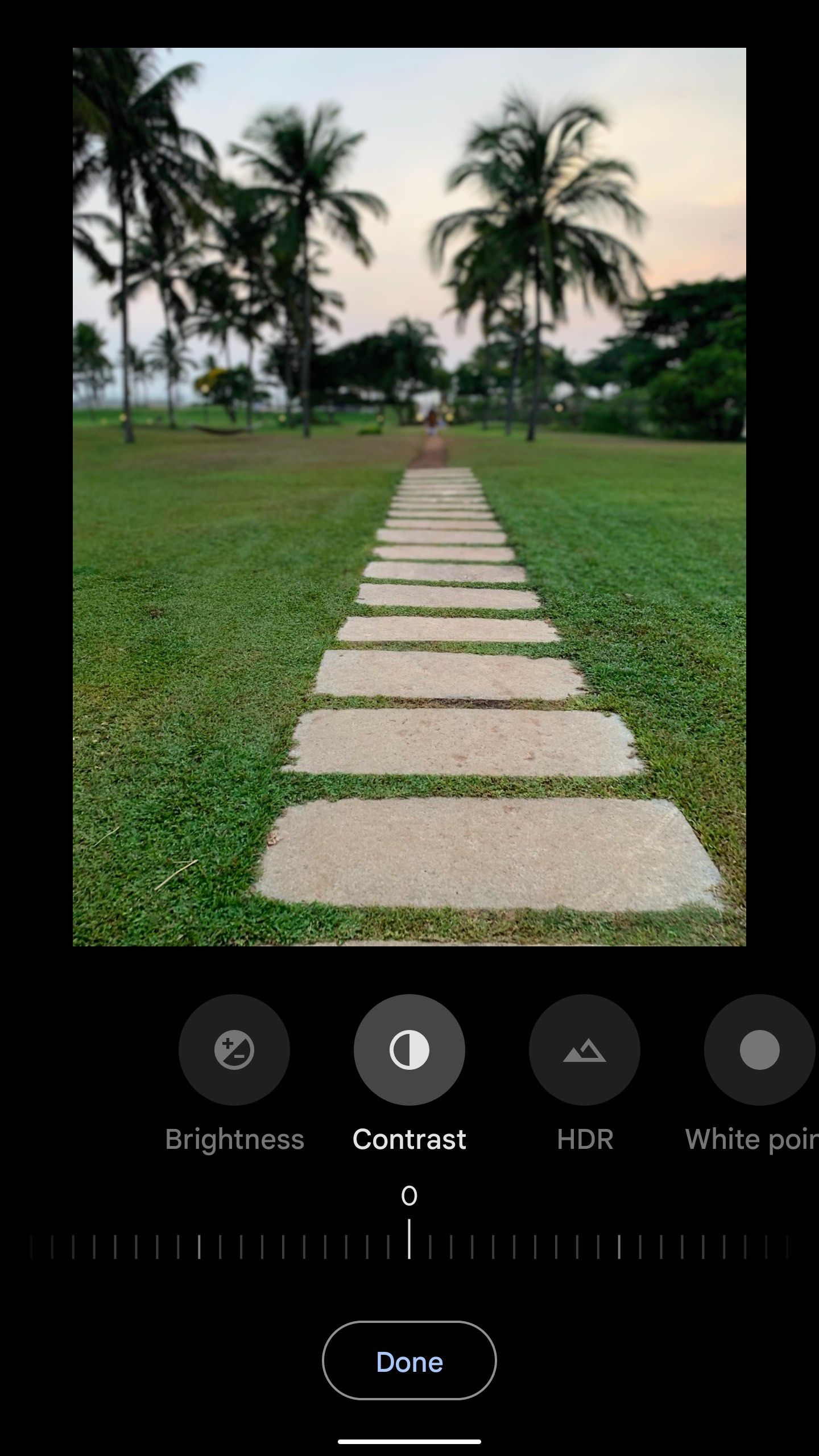 adjust scene in Google Photos