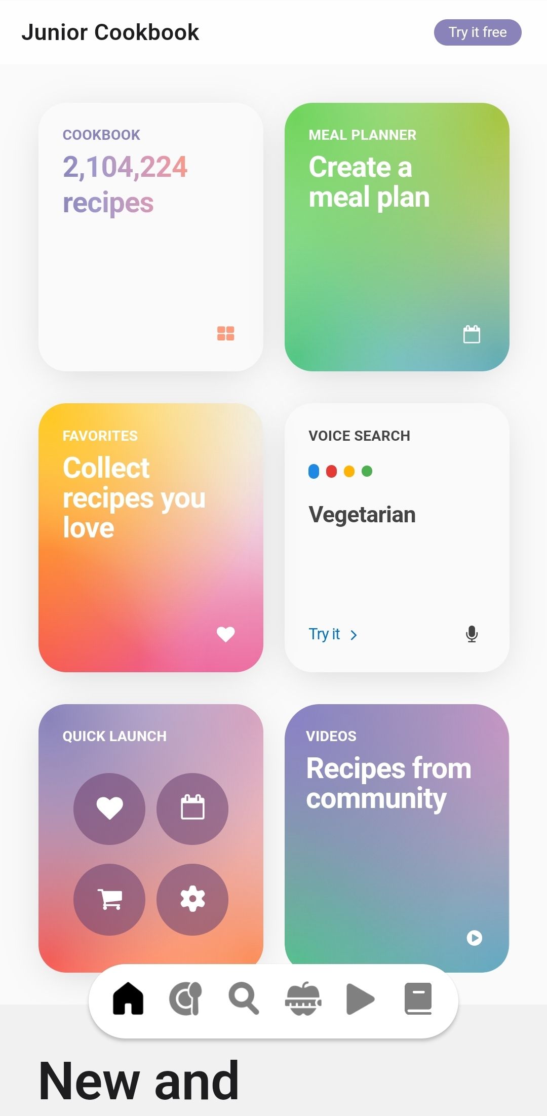 cookbook Junior Android app