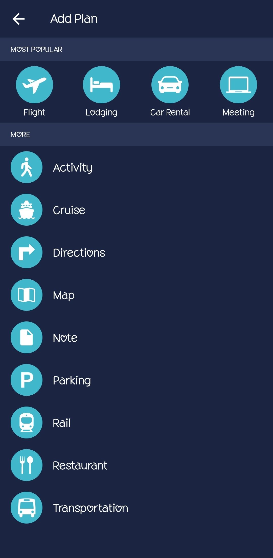 The Tripit travel planner Android app's 