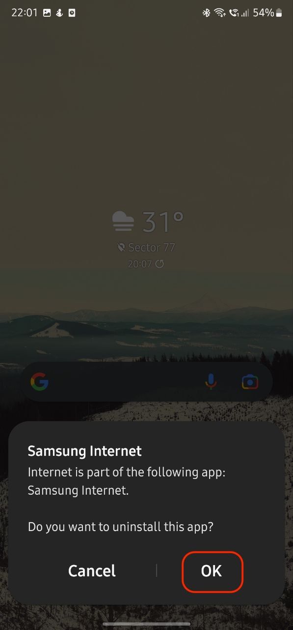 remove samsung app from home screen 2