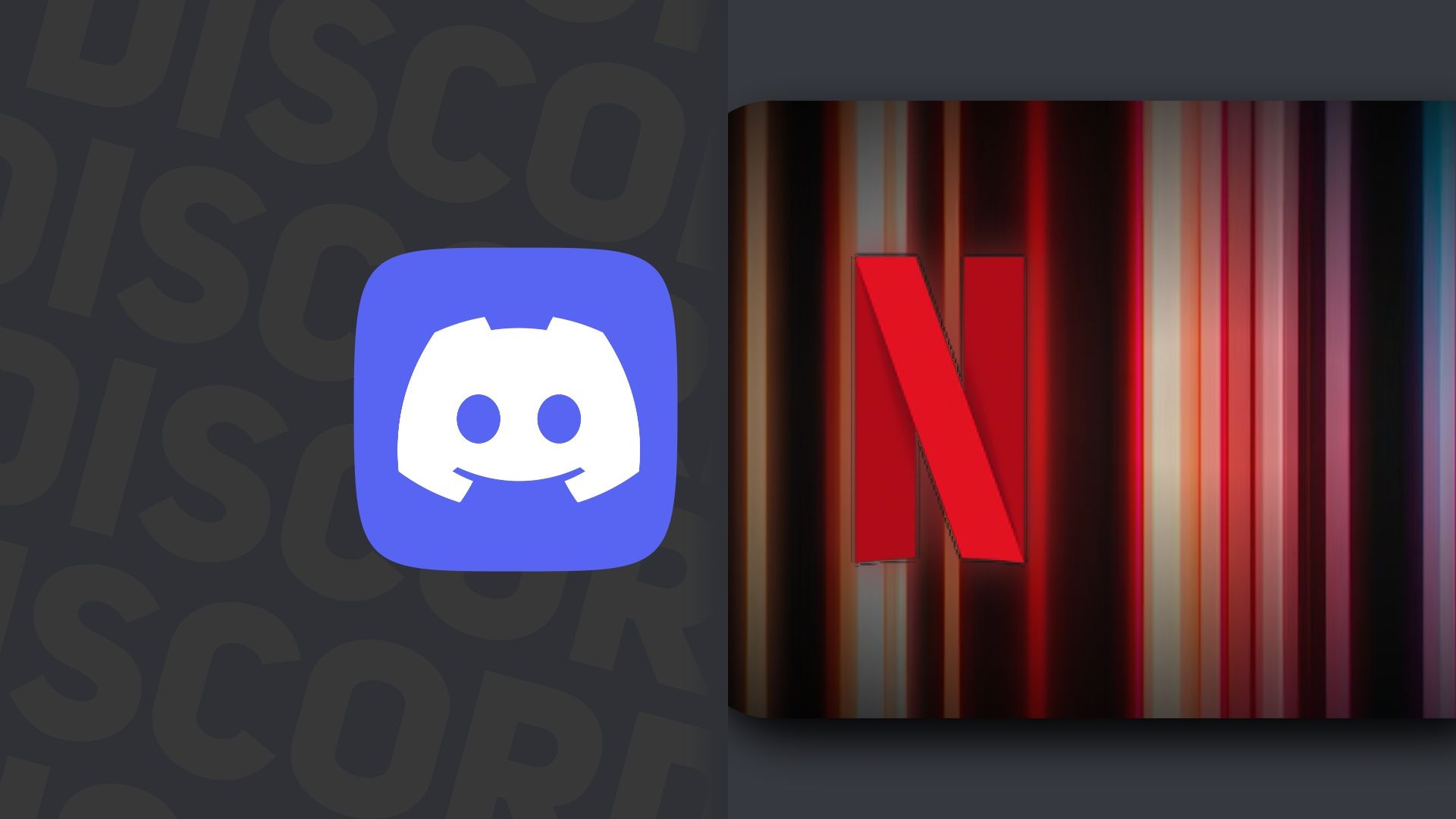 The Discord logo placed next to the Netflix logo