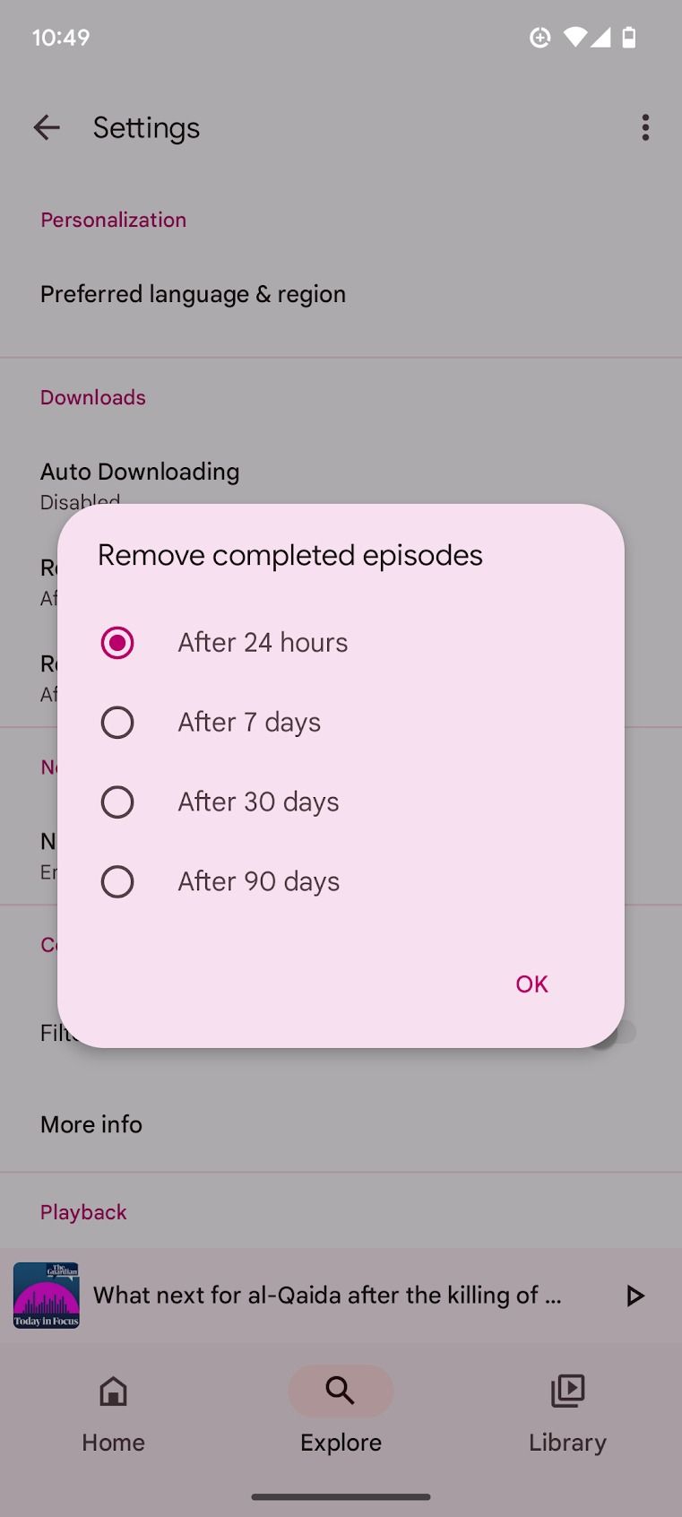 google-podcats-remove-completed-episodes