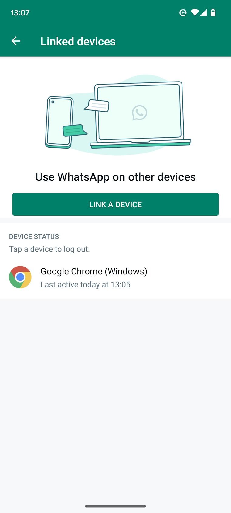 link a device on WhatsApp