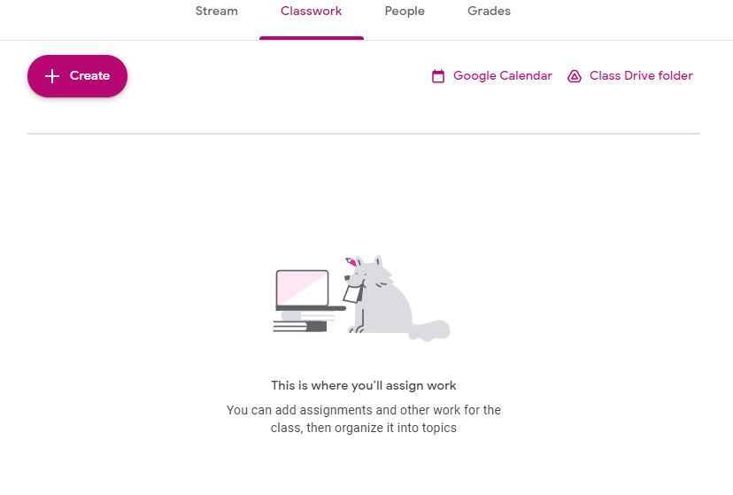 how to add classwork in google classroom