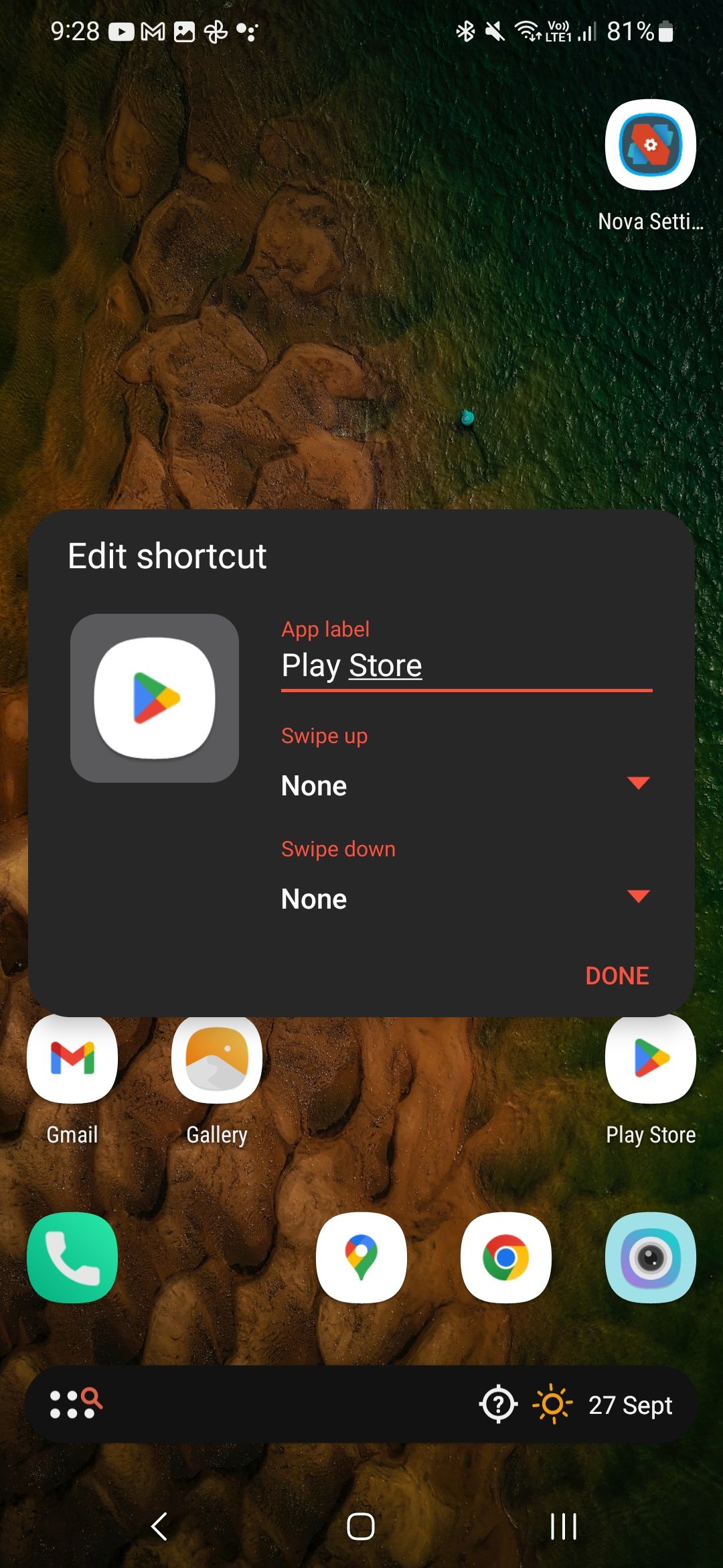 Customizing an app icon in Nova launcher