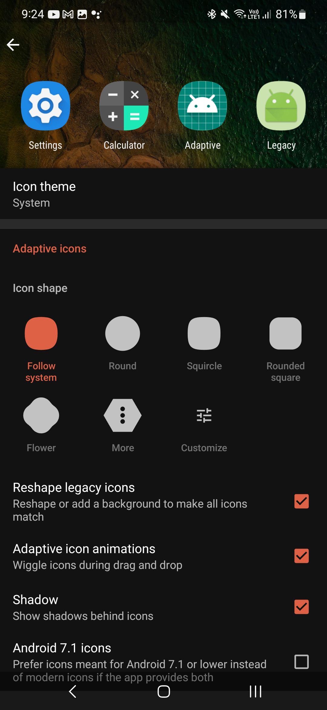 Nova launcher icon customization