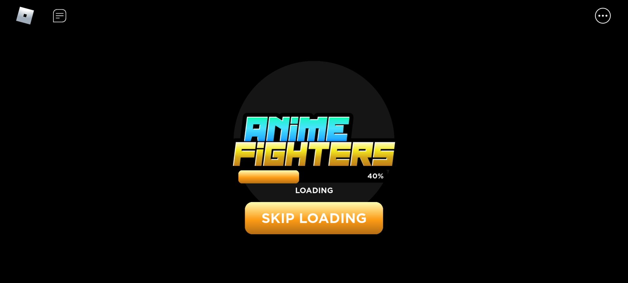 anime fighters roblox experience loading page in landscape mode