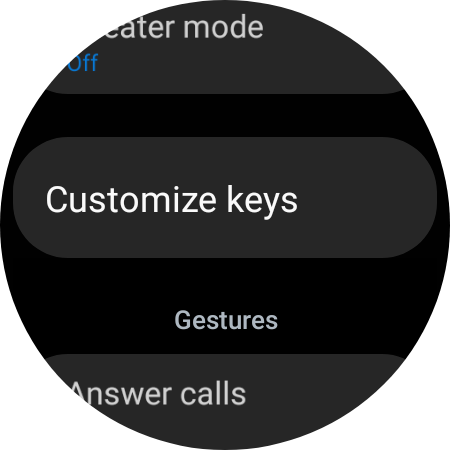 Customize Keys on Watch 5