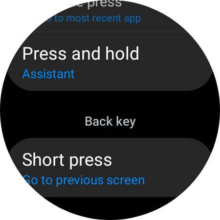 Customize Keys Back Key on Galaxy Watch 5 