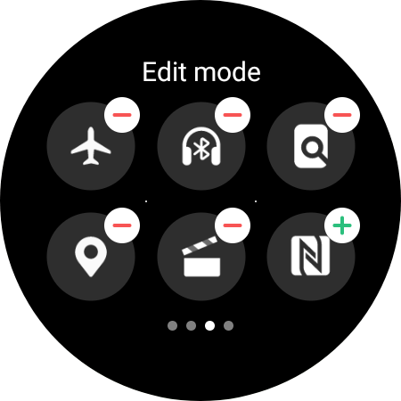 Edit mode for quick toggles