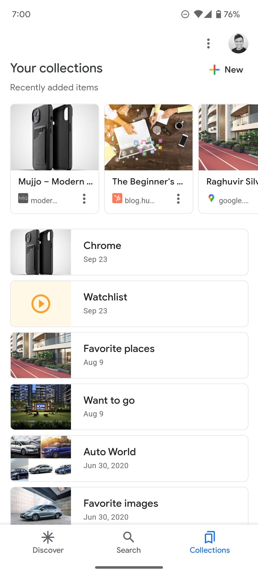 koleksi di Google seluler